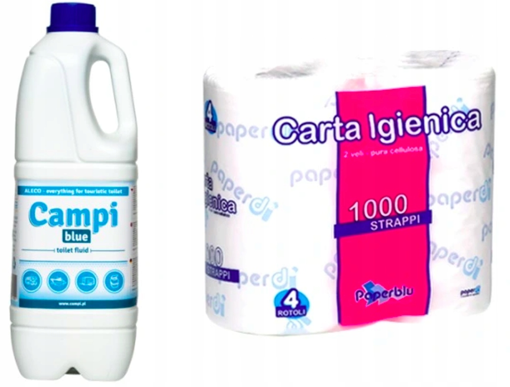 

Płyn Do Toalet Turystycznych Campi Blue 2L+ papier
