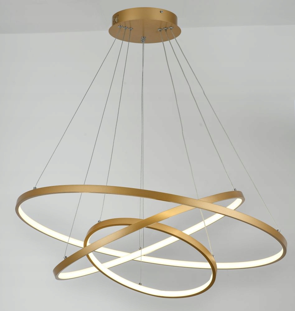 Lampa wisząca żyrandol RING LED obręcze ZŁOTY GOLD Marka Reality