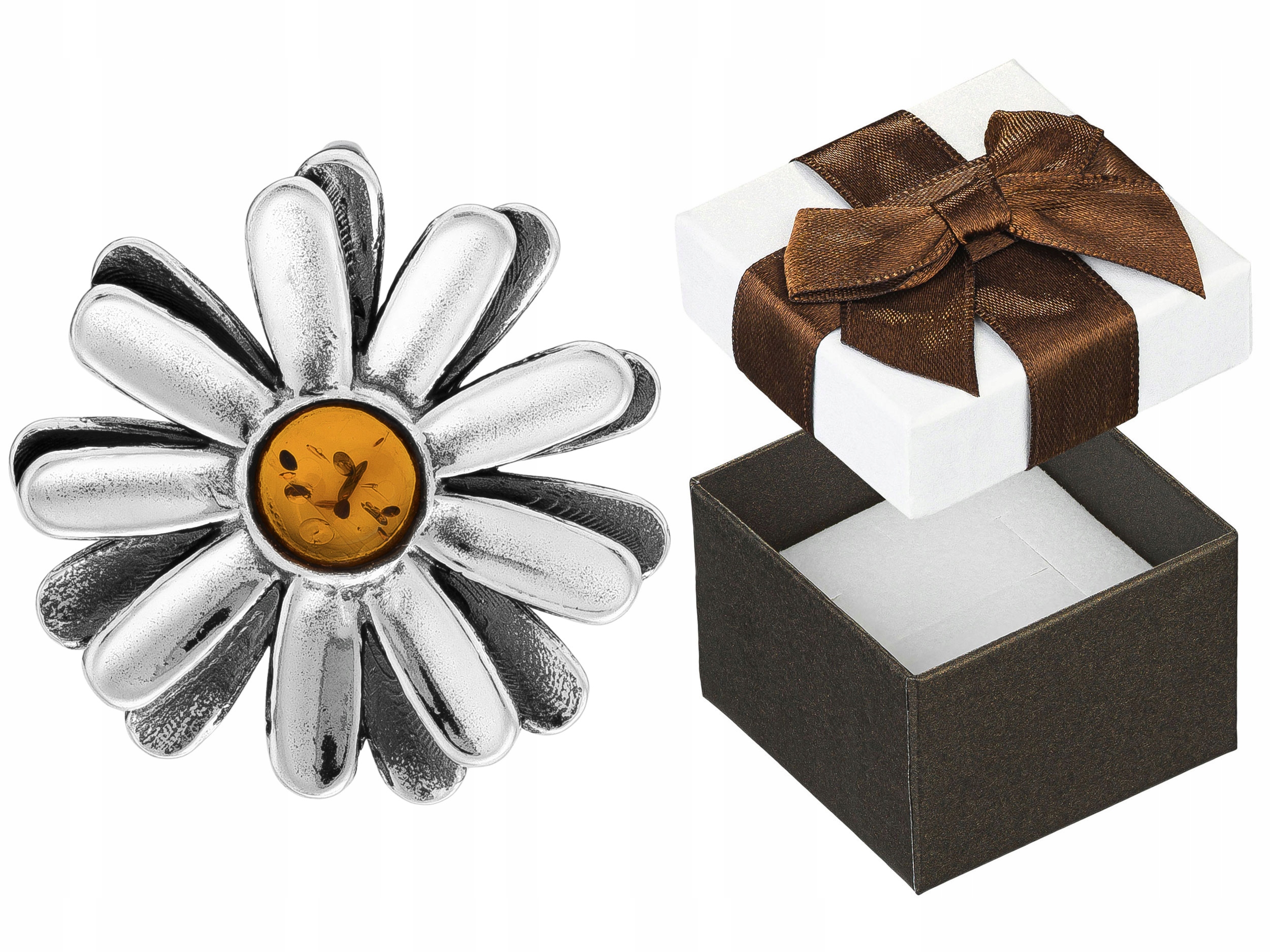 Stříbrný přívěsek Sedmikráska Oxidovaný Stříbrný Přívěsek Květina 925