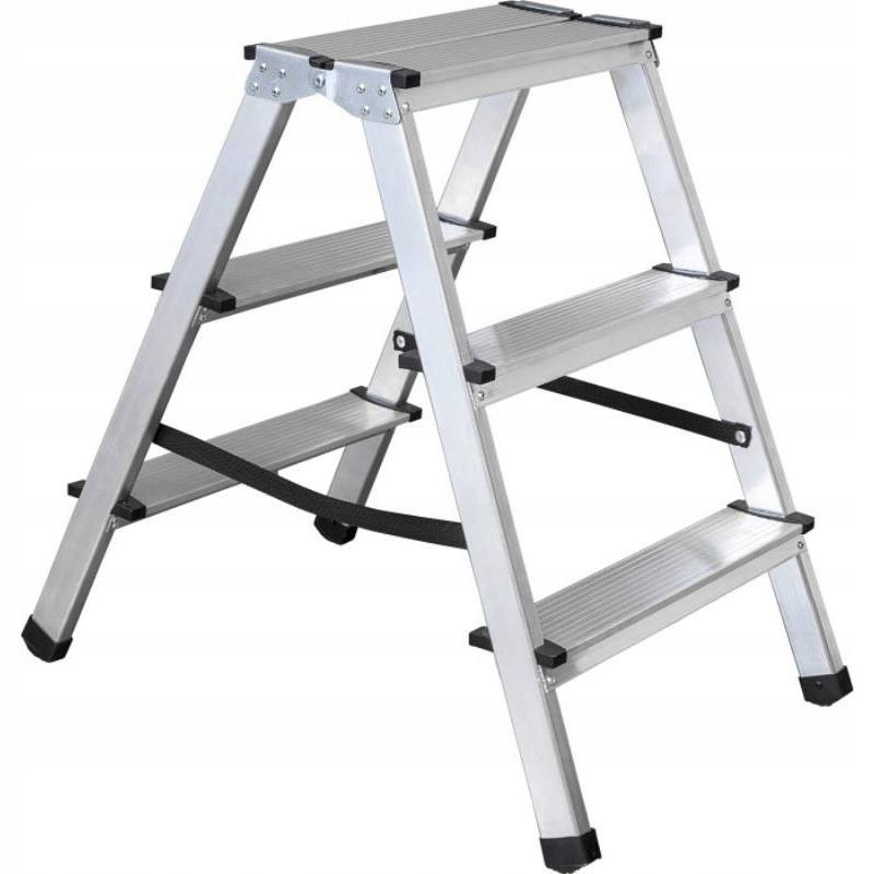 Dvojstranné schodíky do domácnosti, nosnosť 150 kg, 2 x 2 stupne, Stalco