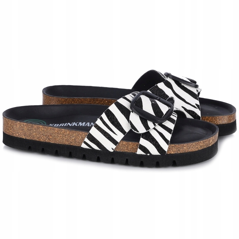 Nazouváky pantofle Dr Brinkmann 700907-00 Zebra zdravotní Eko VEL..37