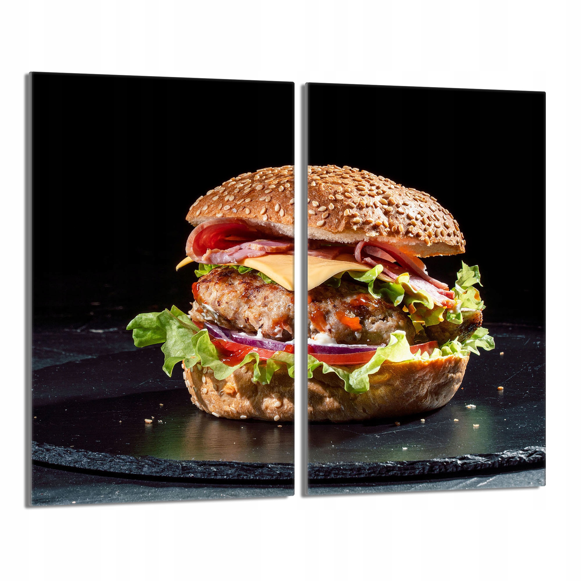 Skleněná ochranná deska na sporák 30x52 Hamburger Do Kuchyně