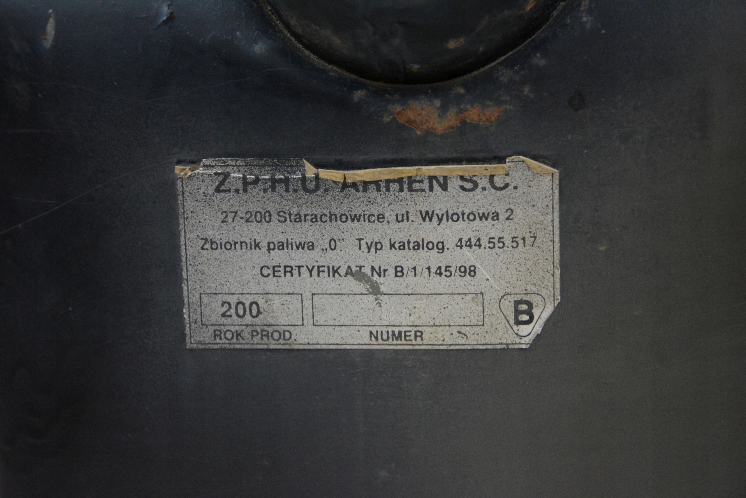 Zbiornik paliwa Star200/266 Producent części WP