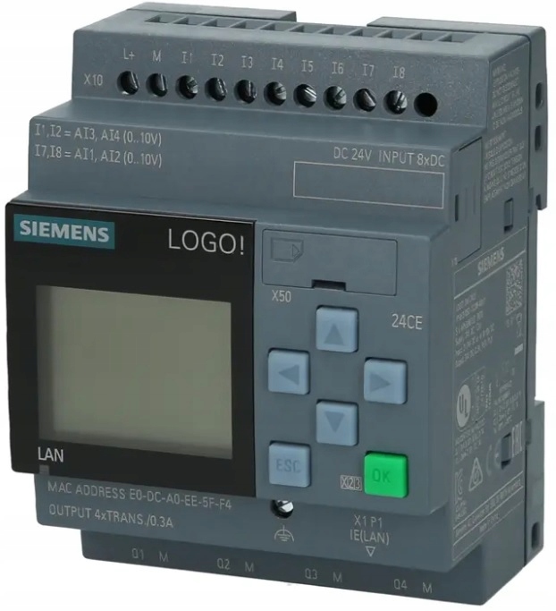Ovládač Plc Siemens Logo 6ED1 052-1CC08-0BA2