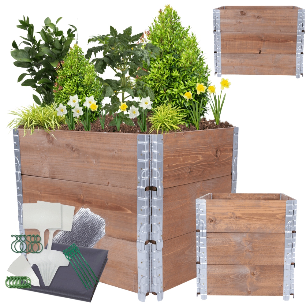 Kaskádový záhon s nastavitelnou bednou na zeleninu pařeniště, impregnace 60x60x80