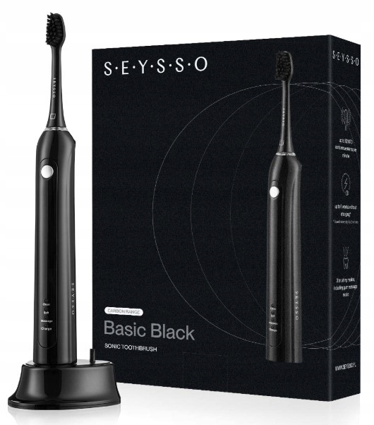 Seysso Carbon szczoteczka do zębów soniczna czarna basic 1 sztuka
