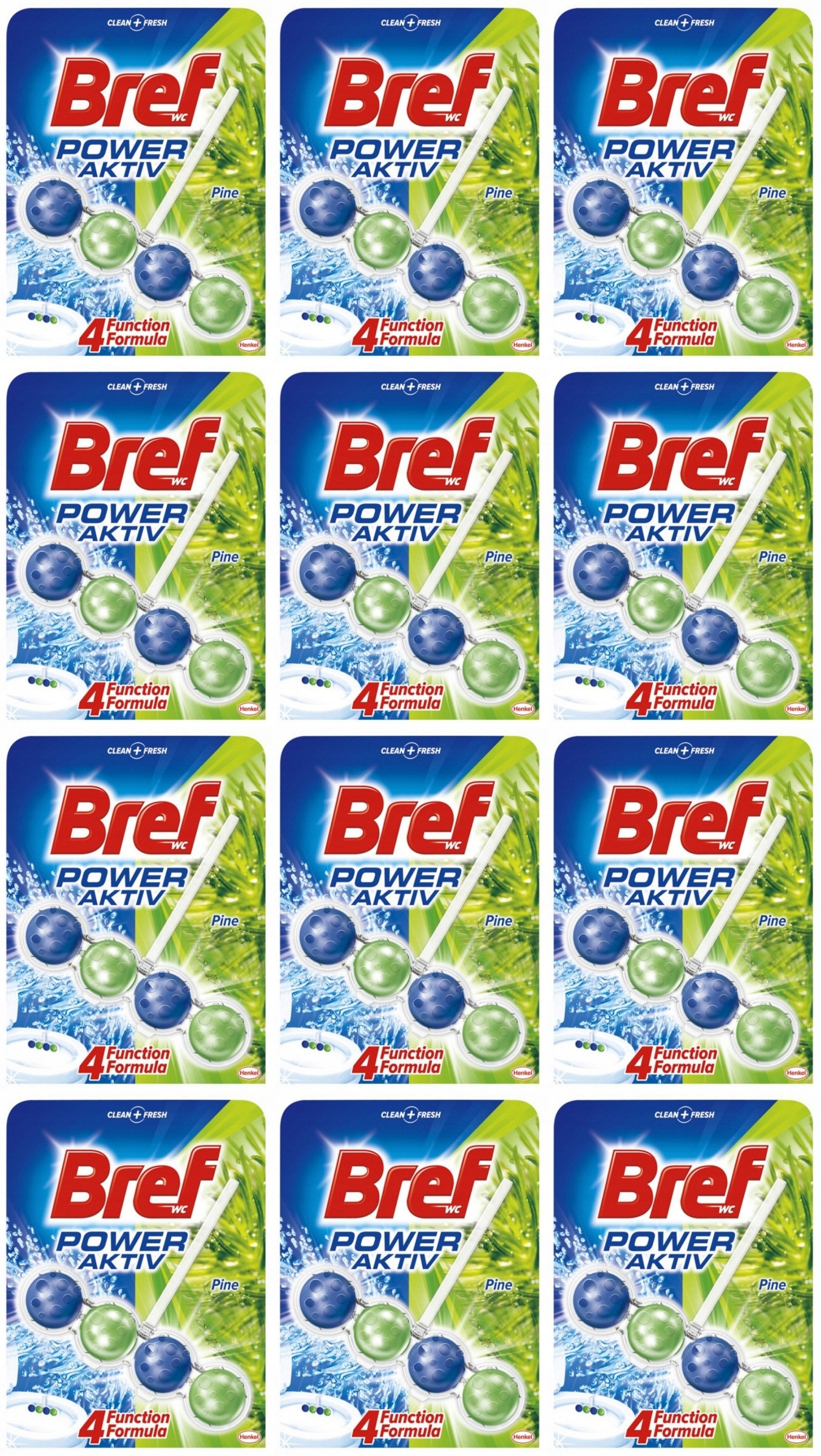 Levně Přívěsek Wc kuličky toalety Bref Power Activ 12 Ks