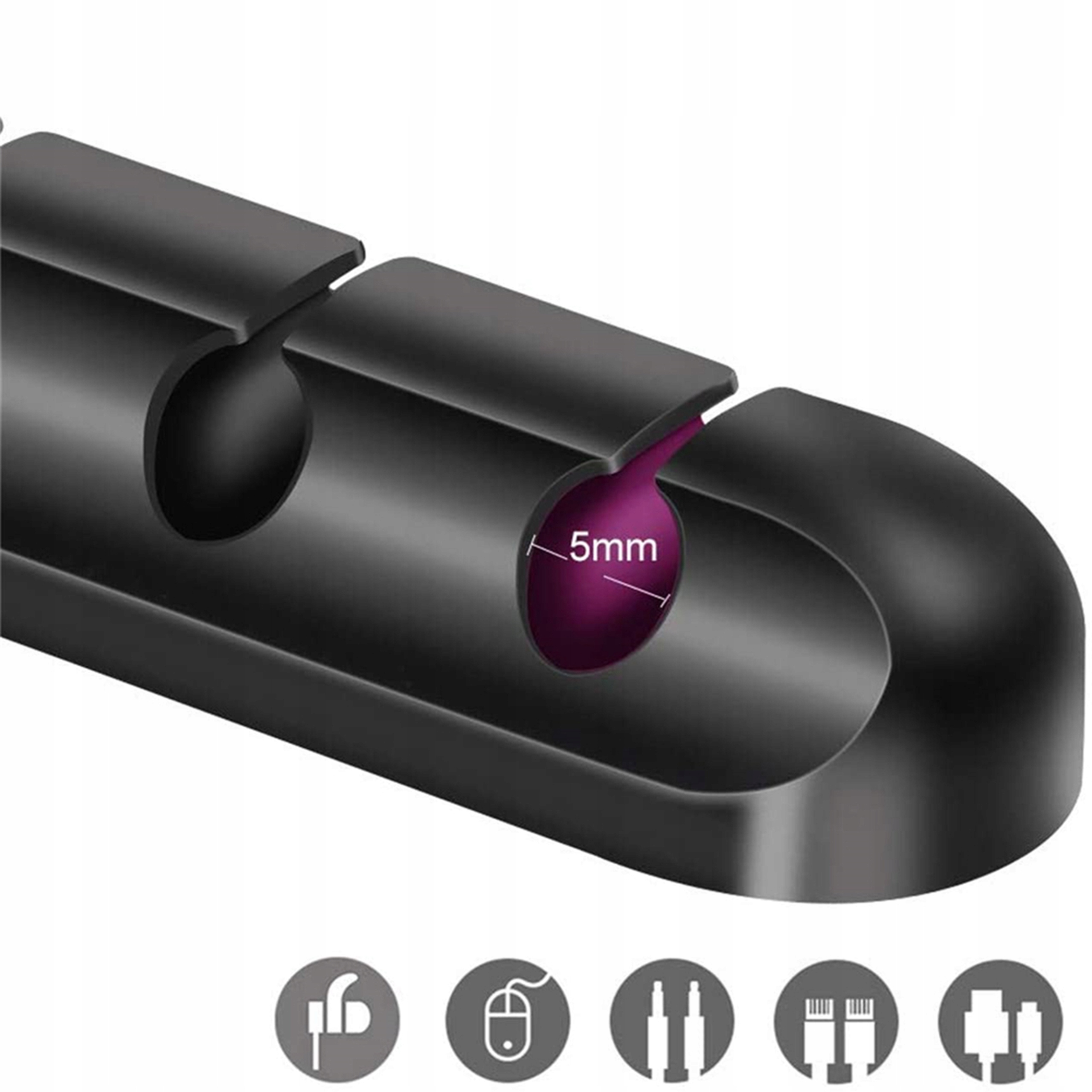 ORGANIZER do KABLI PRZEWODÓW do BIURKA UCHWYT KLEJ EAN (GTIN) 13498200092125