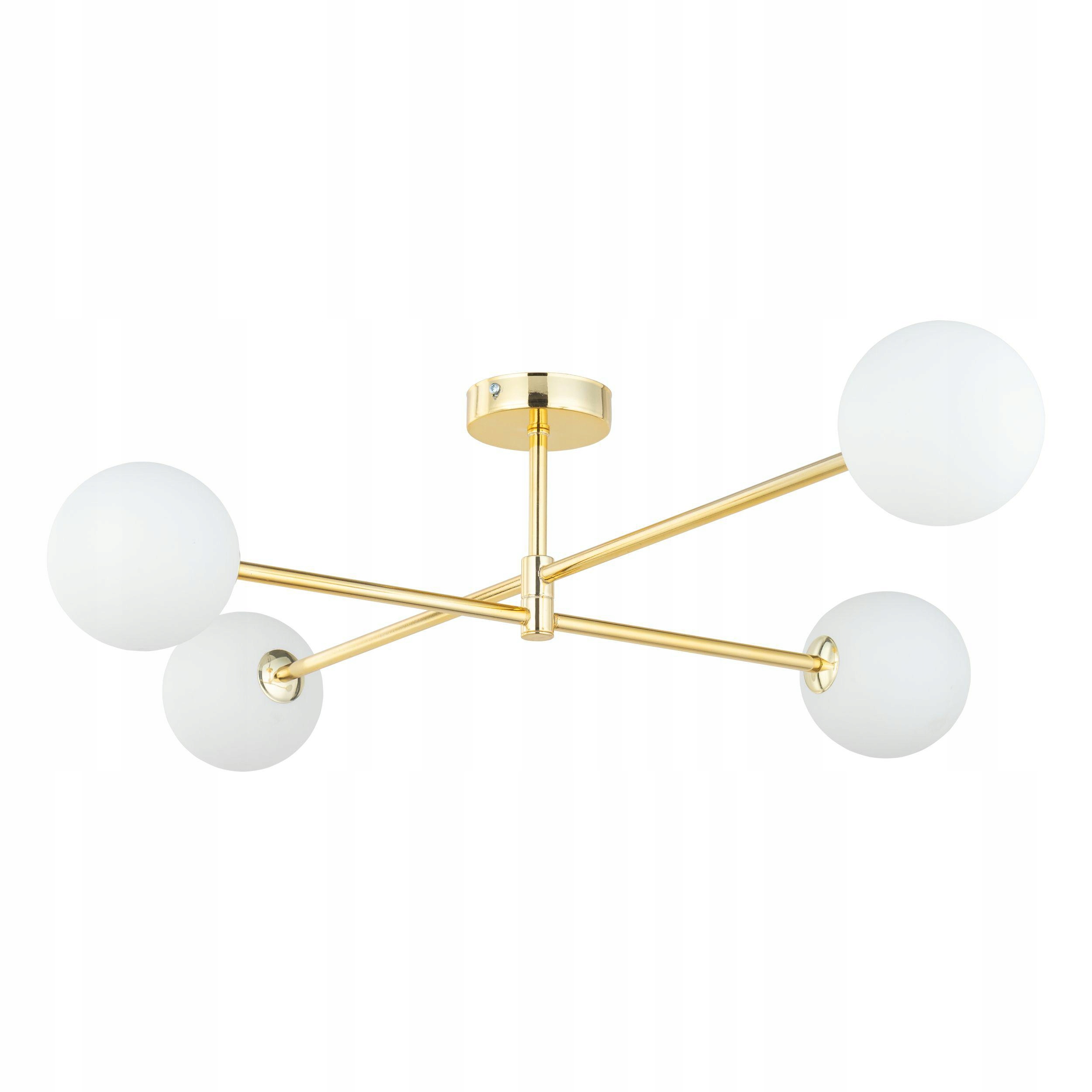 Stropní Svítidlo Sarius Zlatá Skleněná Stínidla 4xG9 Moderní Design Obývací pokoj Dům