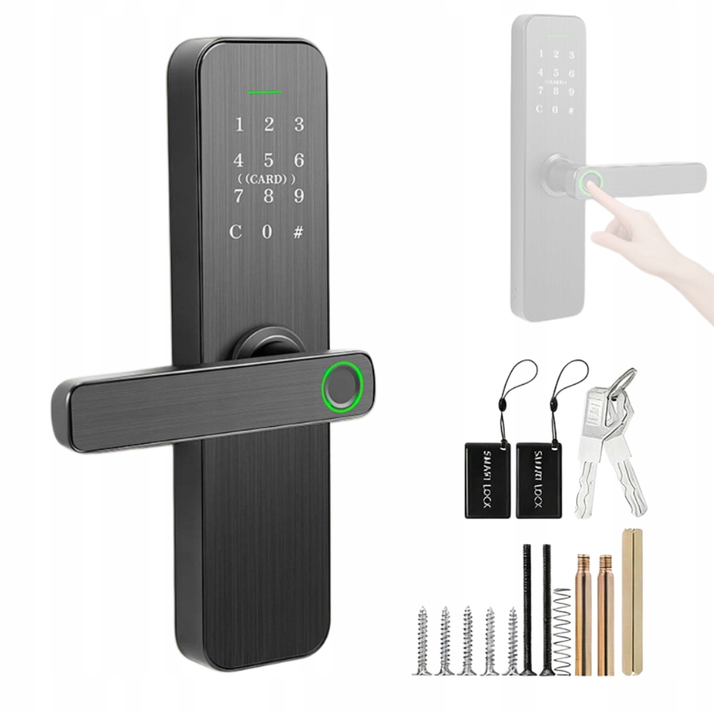 Elektronický Zámek Dveřní Klika Na Kód, Šifrování, Otisk Prstu Ttlock