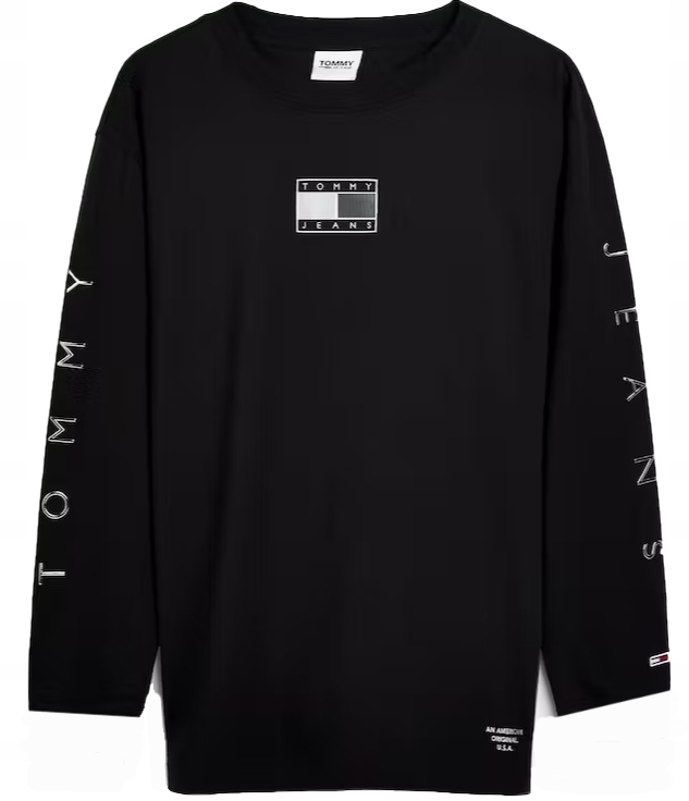 BLUZKA TOMMY HILFIGER DŁ. RĘKAW DM0DM12115BDS r.L