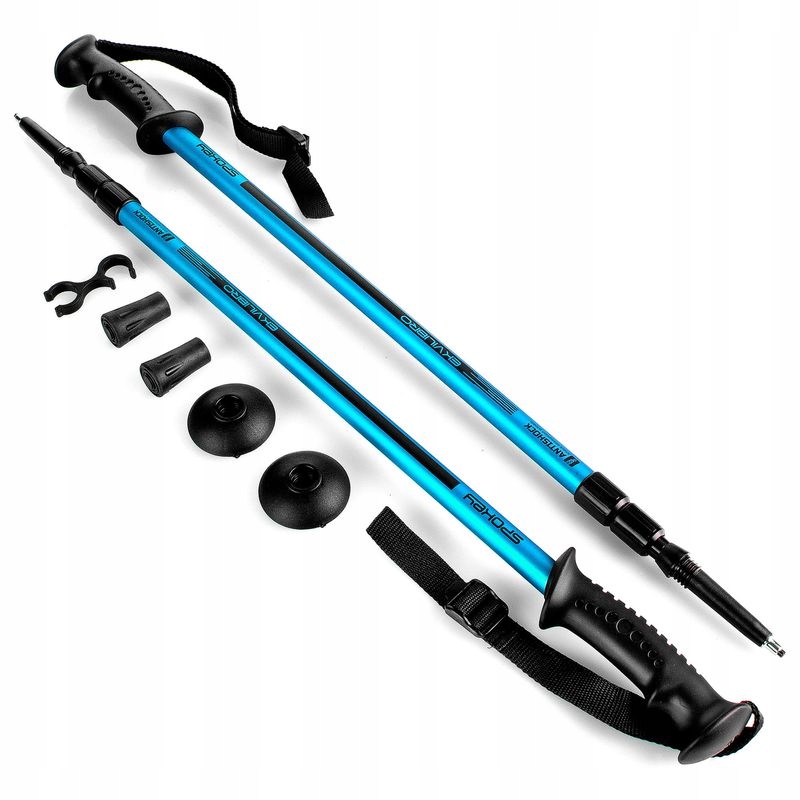 TREKINGOVÉ PALICE SPOKEY EKVILIBRO BLACK/BLUE