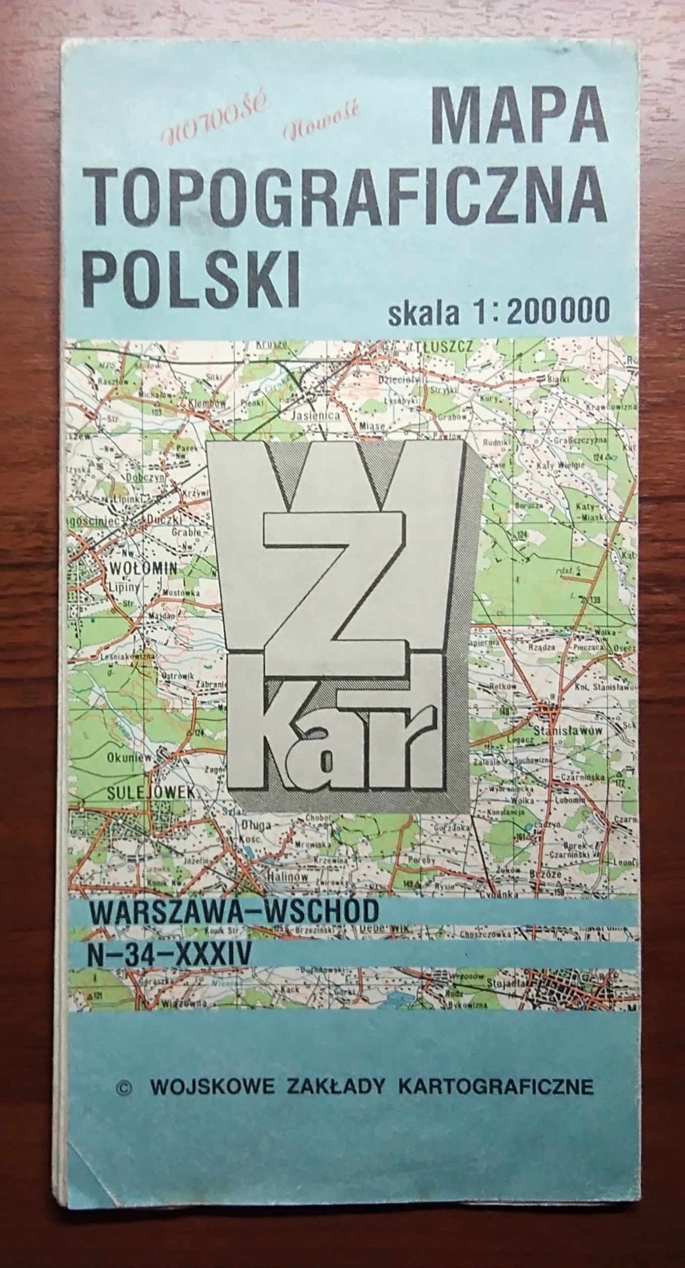 Warszawa Wschód mapa topograficzna 1990 r. (3)
