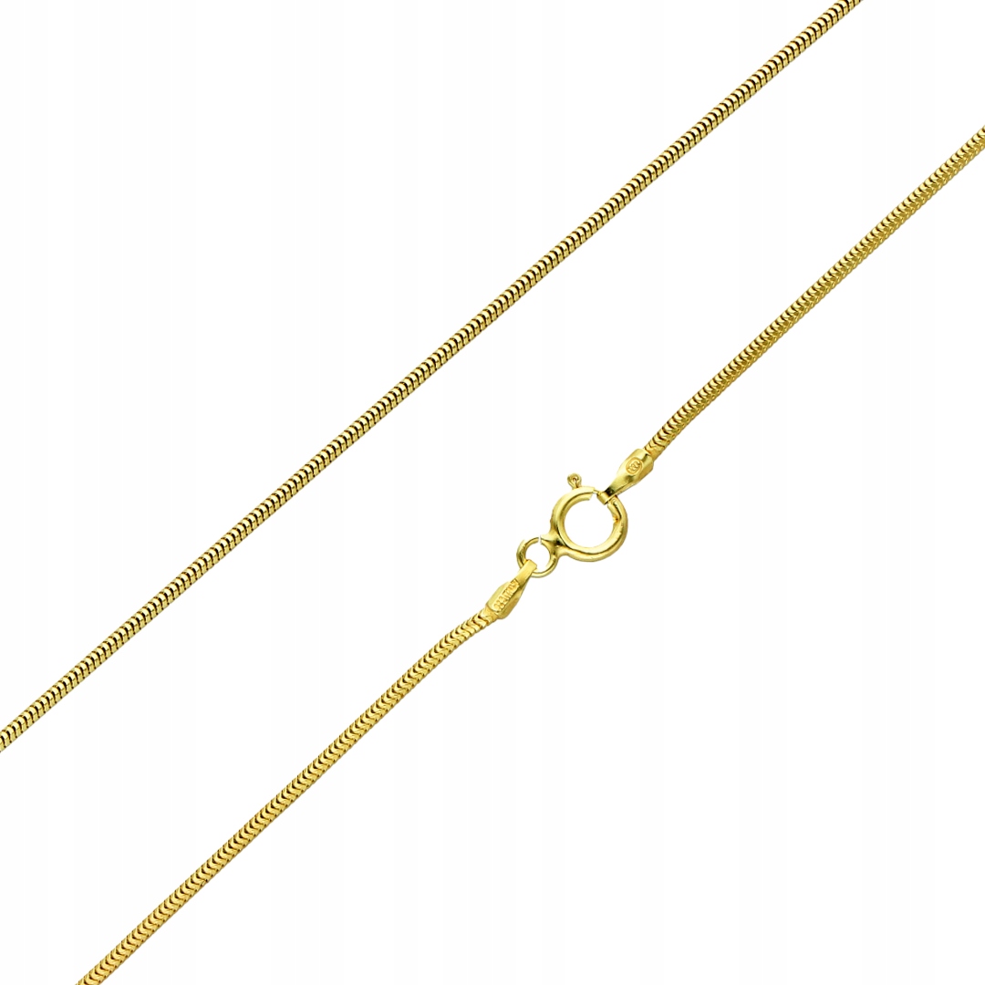 Měkká šňůra typu snake pozlacená 1 mm – 45 cm