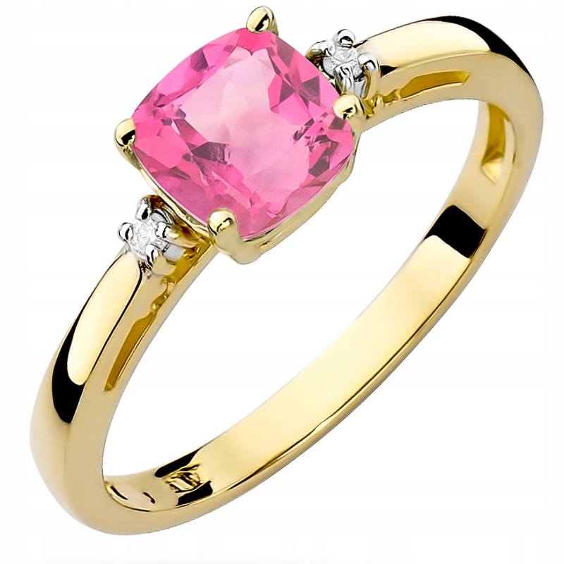 Zlatý Prstýnek s Topazem 1,10 ct a Brilianty