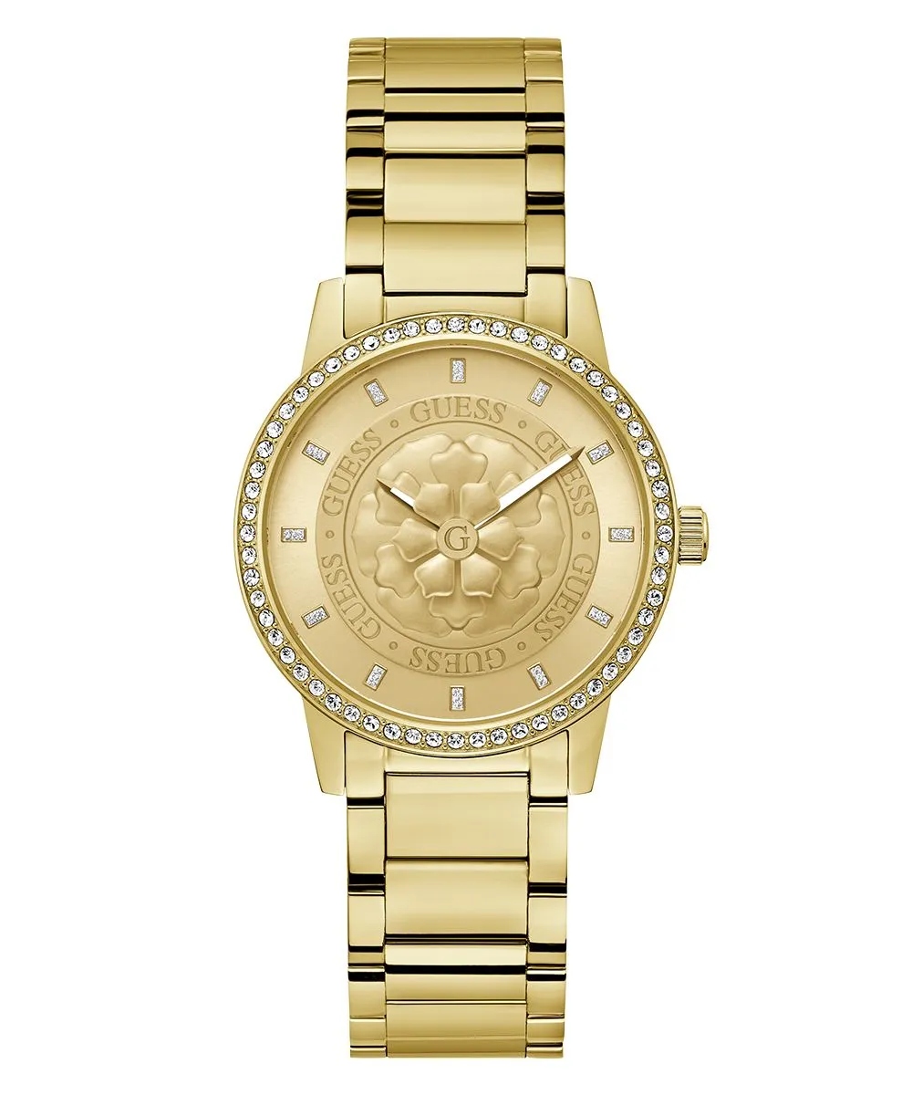 Guess Dámské hodinky Guess Petal stříbrné s kvítkem na ciferníku GW0747L2