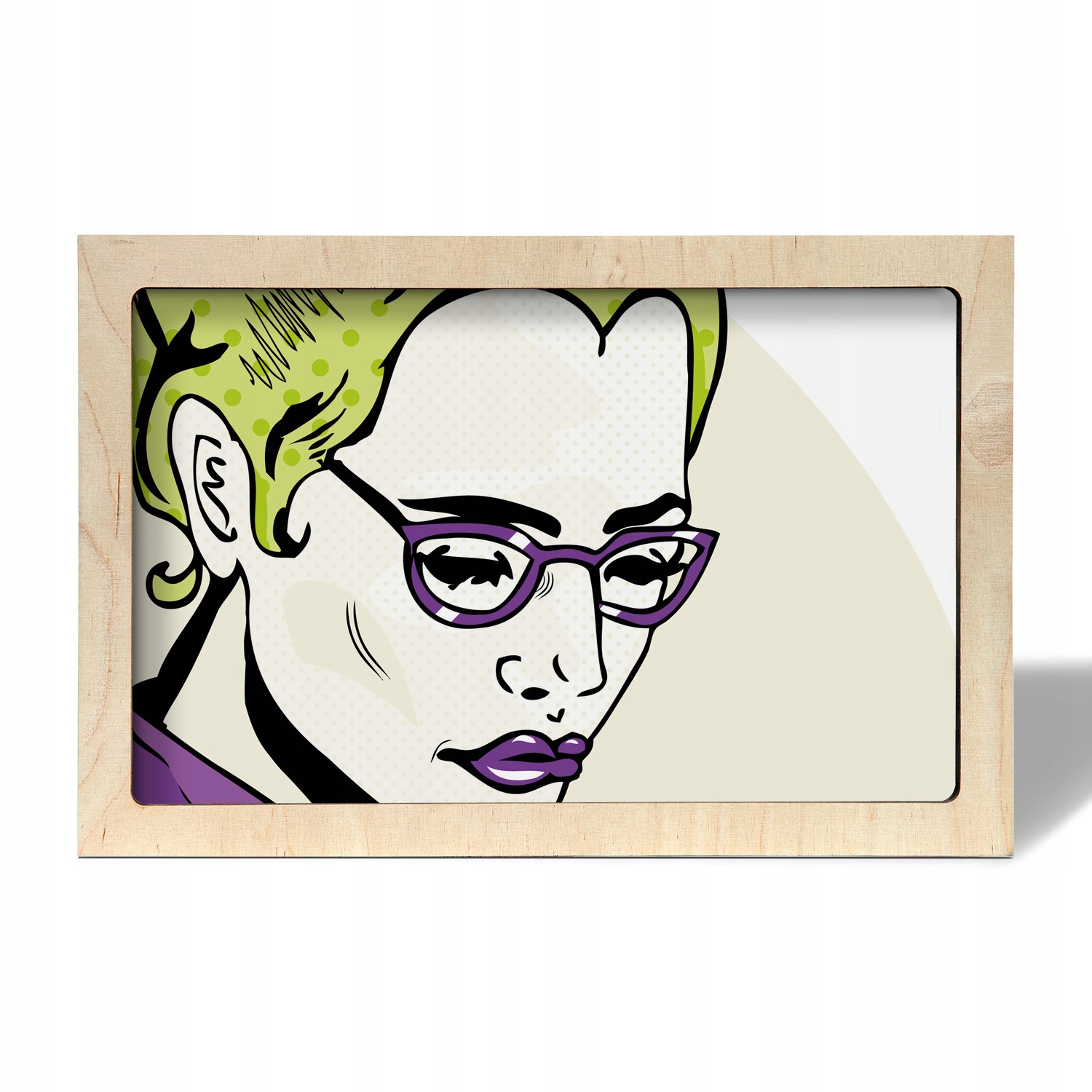 eko nástěnný obraz s rámečkem Pop art žena 30x20