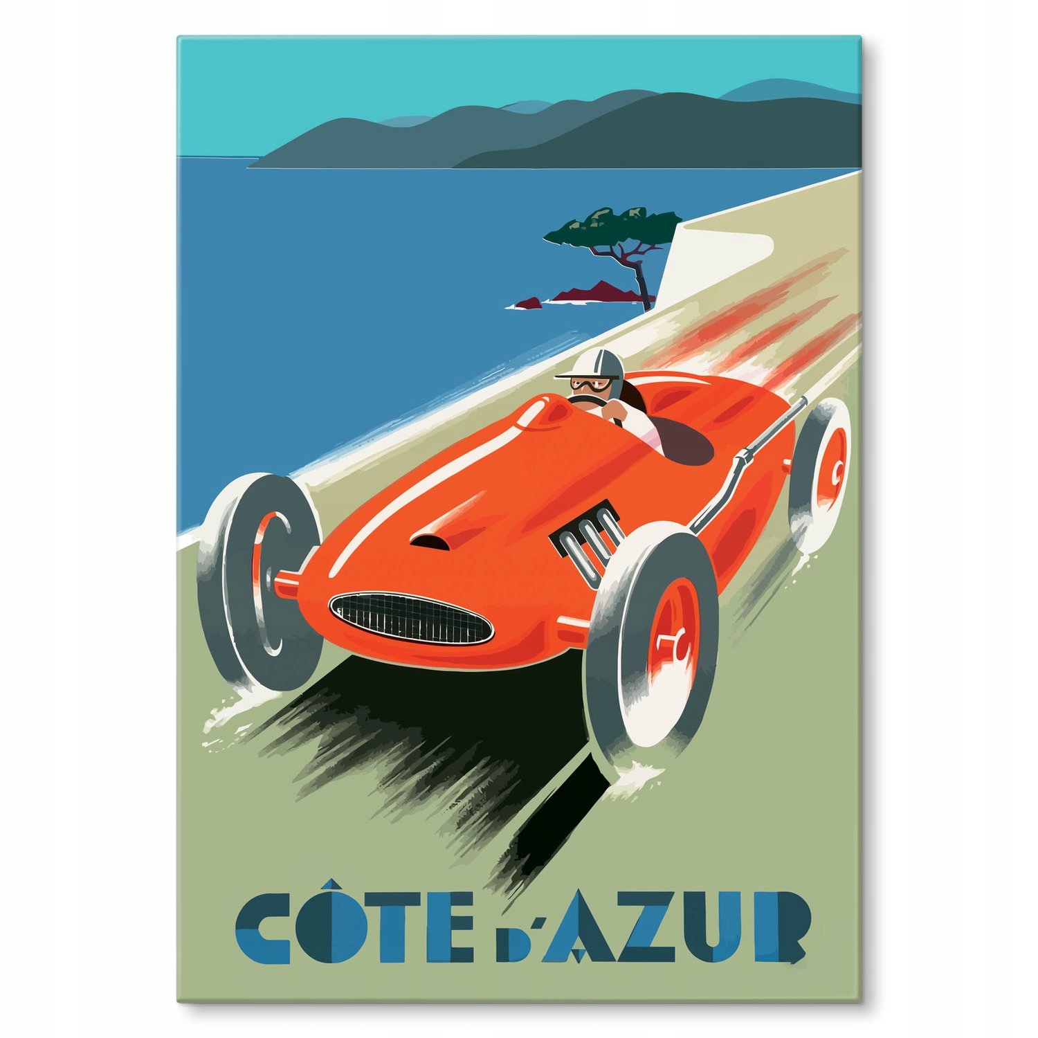 Kovový plakát Azurové pobřeží Dárek 42 x 59 cm