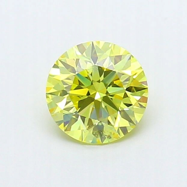 Diament laboratoryjny kolorowy 1.01ct ROUND Fancy Intense Yellow VVS2 (IGI)