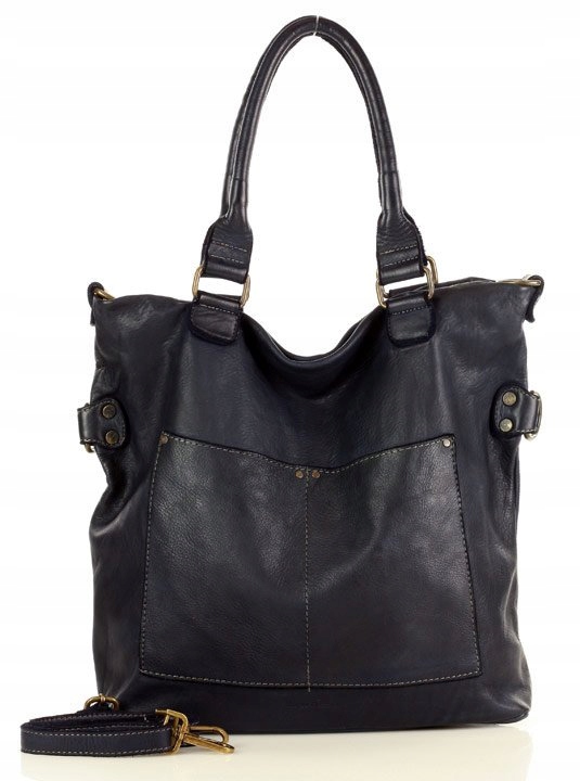 

Marco Mazzini Torebka skórzana vintage shopper z d