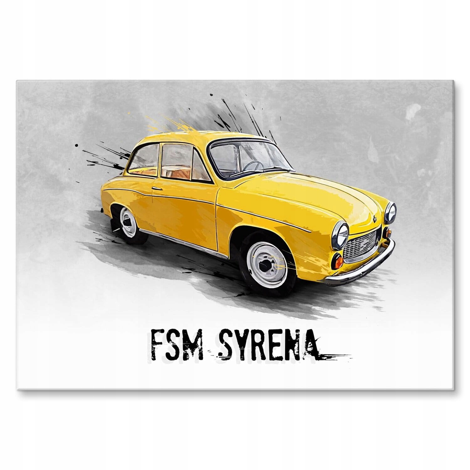 Dekorace Kov Dárek Plech Obraz Vintage Retro Auto Fsm Syrena Klasik