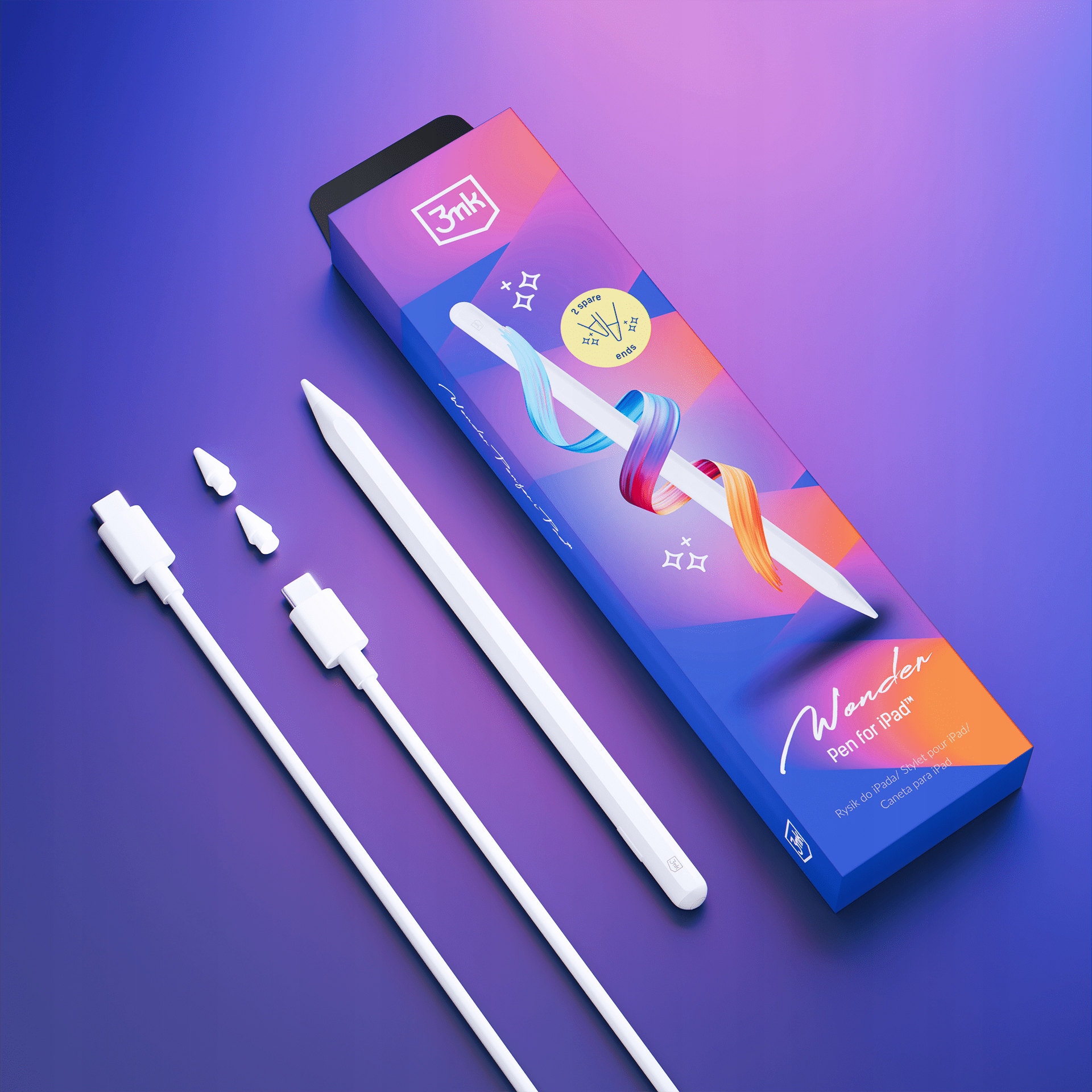 Přesný dotykové pero Bluetooth MagSafe 3mk Wonder Pen pro Apple iPad Usb kabel