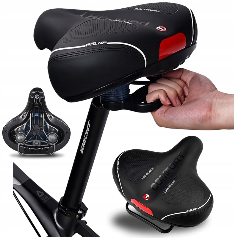 Pohodlné Sportovní Sedlo Na Kolo, Měkké, Velké, Široké, Protinárazové