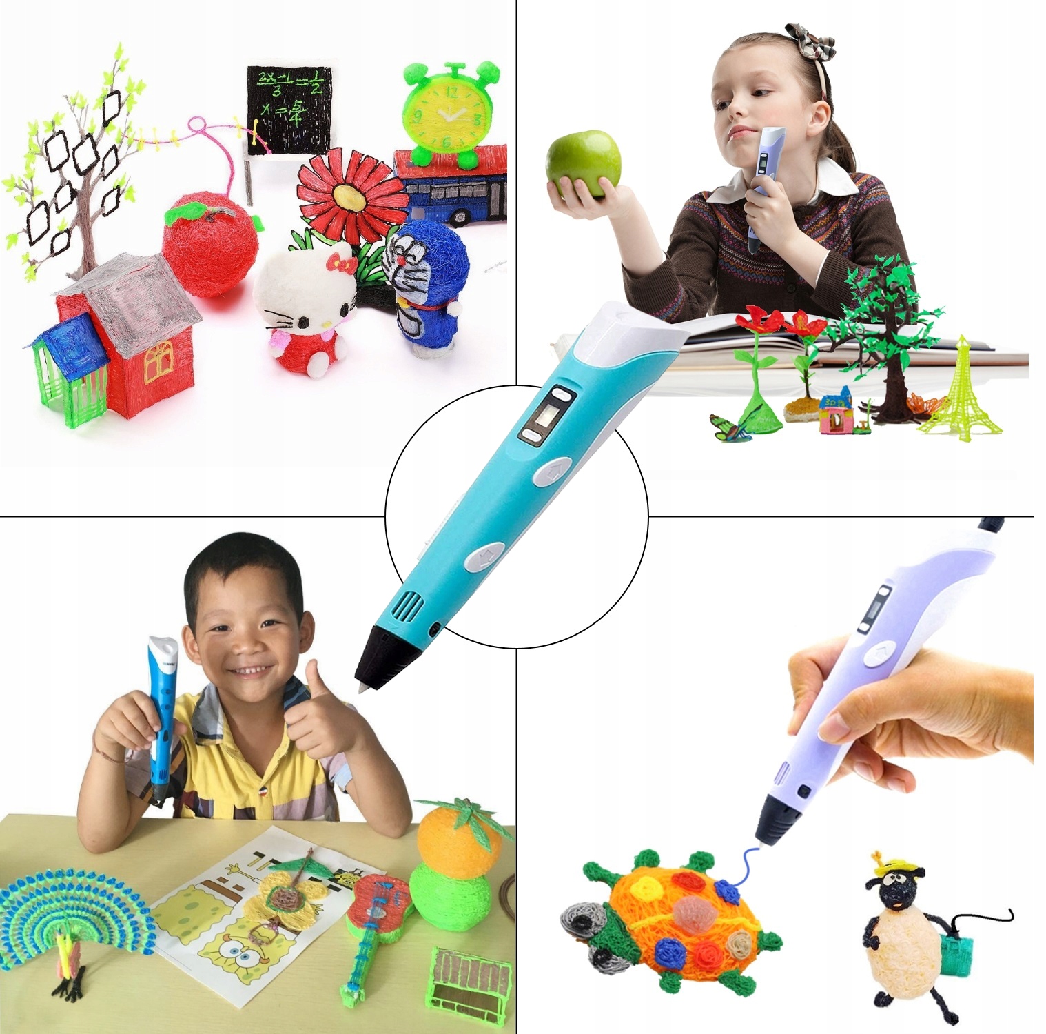 DŁUGOPIS DRUKARKA 3D PEN ZESTAW + WKŁADY 10 METRÓW Model 3DPEN-3