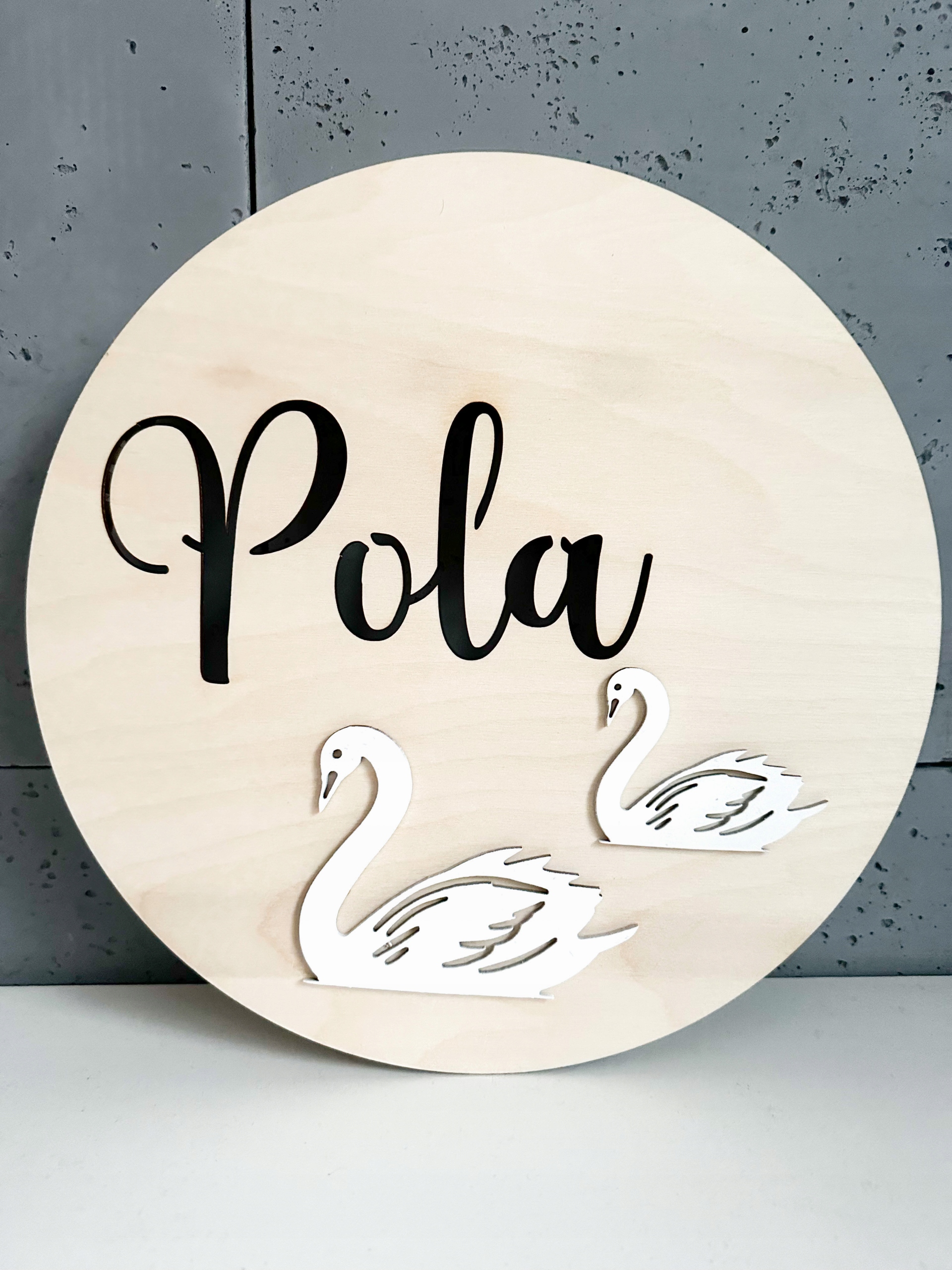 LAMPKA nocna LED Z IMIENIEM NA BATERIE 30cm ŁABĘDŹ Kod producenta brak