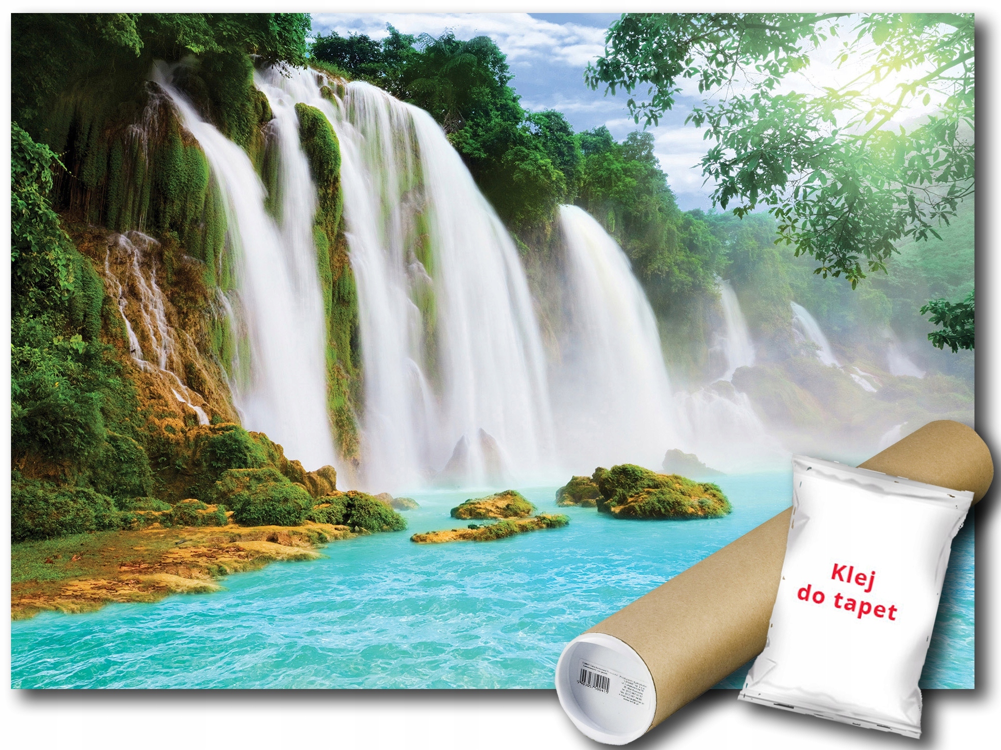 Fototapeta Vinylová Krajina Hory Vodopád Voda Výhľad 368x254