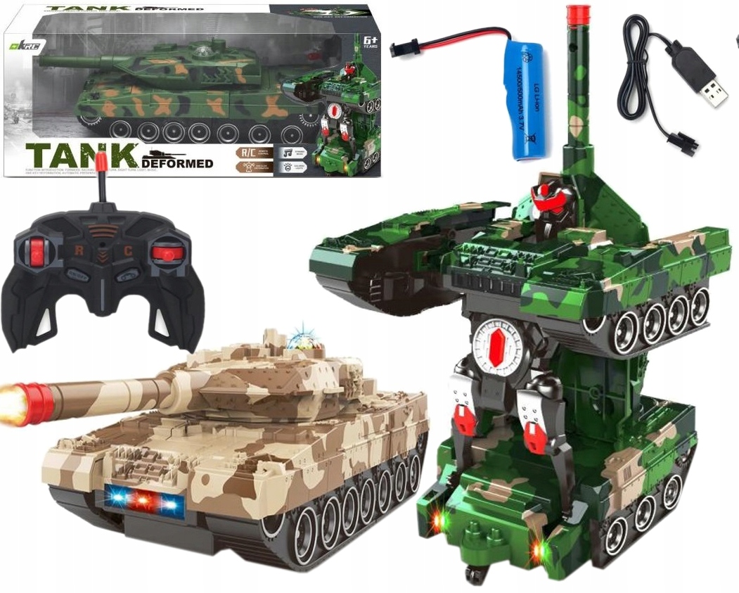 Zdalnie Sterowany 2w1 Czołg Robot zmienia się Rc na pilota