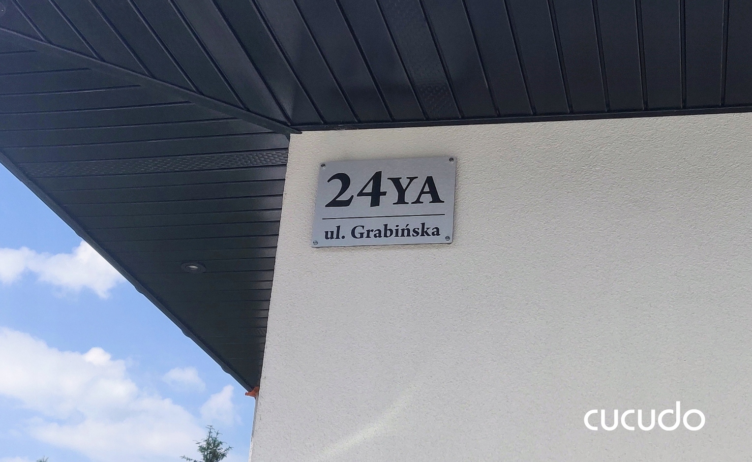 Tabliczka tablica ADRESOWA numer domu na dom ALUMINIOWA 30x20 cm + DYSTANSE Materiał inny materiał