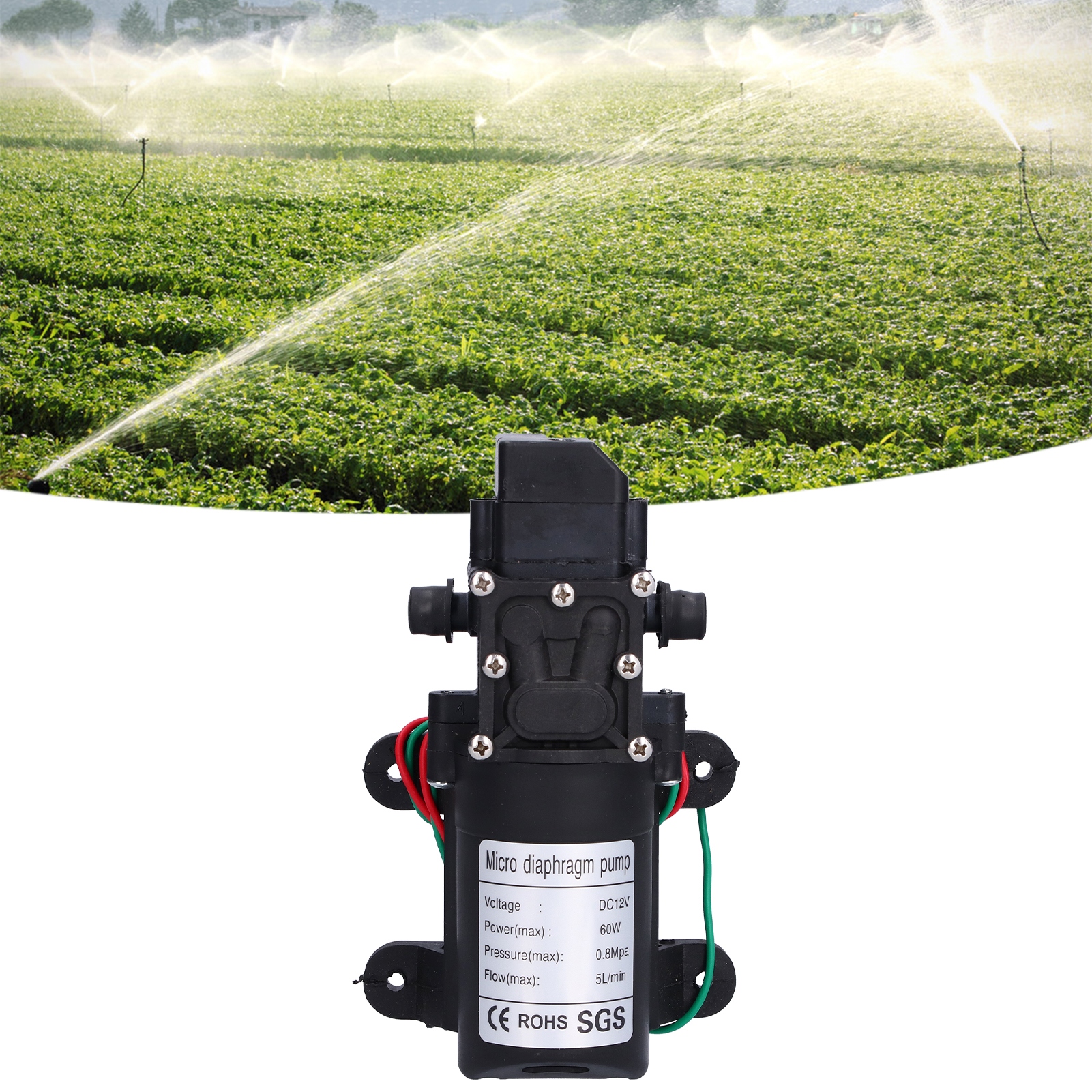 SOLARNA POMPA PRZEPŁYWOWA DO WODY CIECZY 600L/H 12V Producent inna