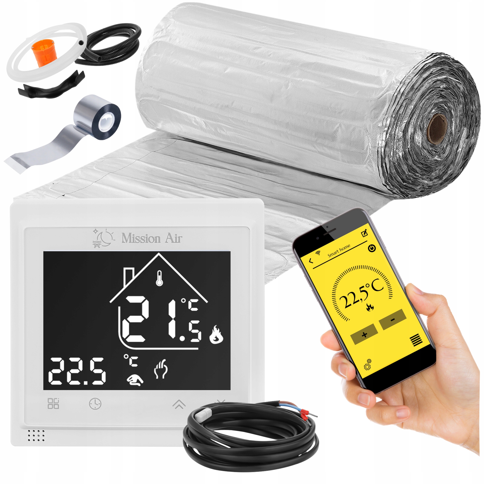 Sada Vykurovacích Podložiek Mission Air pod panely MAL-160W/m² 18m² WiFi