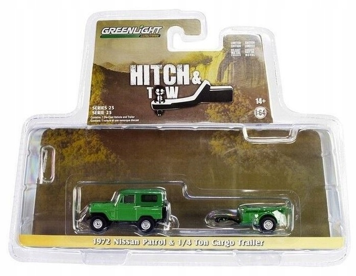 Greenlight 1972 Nissan Patrol Cargo Trailer 1:64
