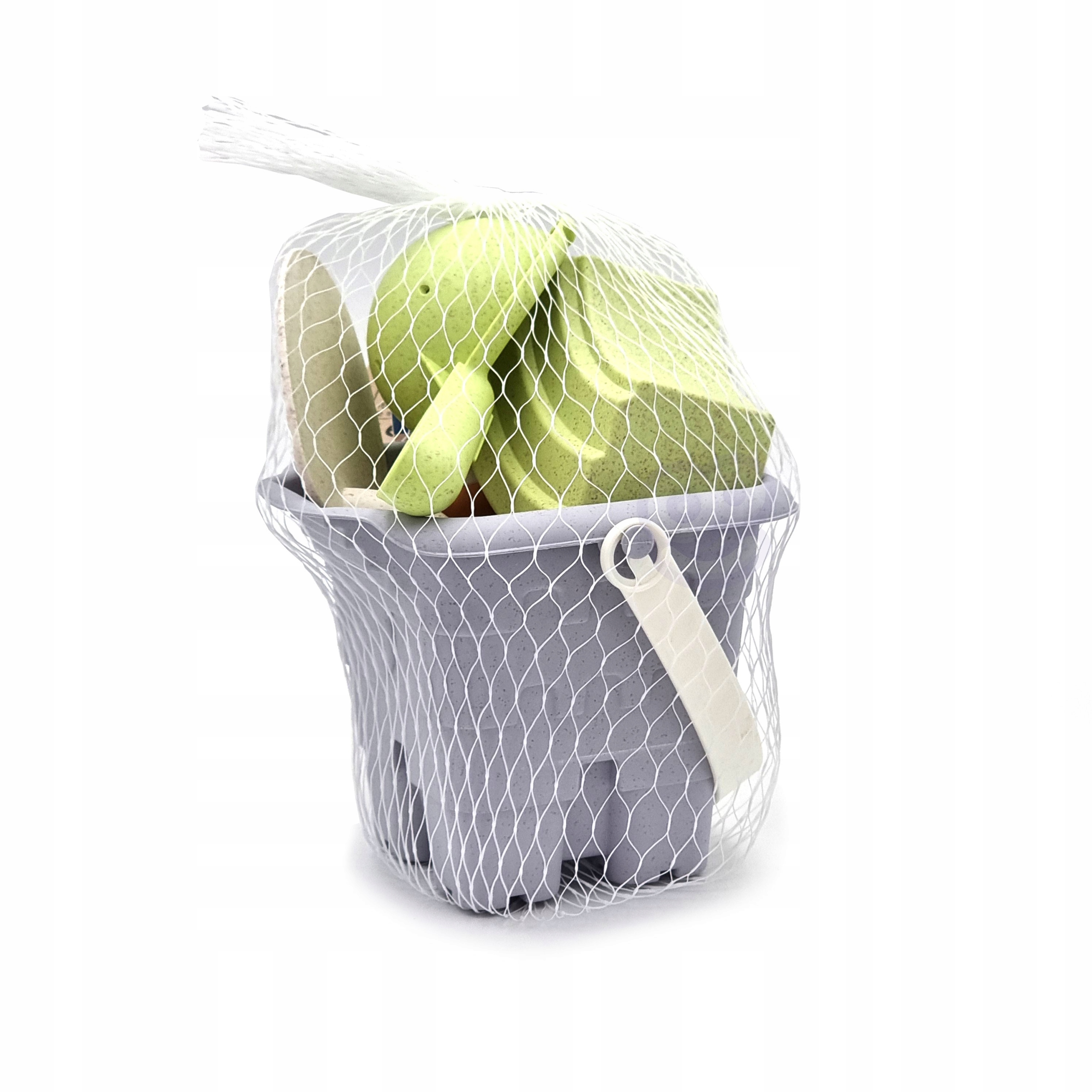 ZESTAW DO PIASKU PIASKOWNICY WIADERKO FOREMKI ŁOPATKA 8 el. WOOPIE GREEN Stan opakowania oryginalne