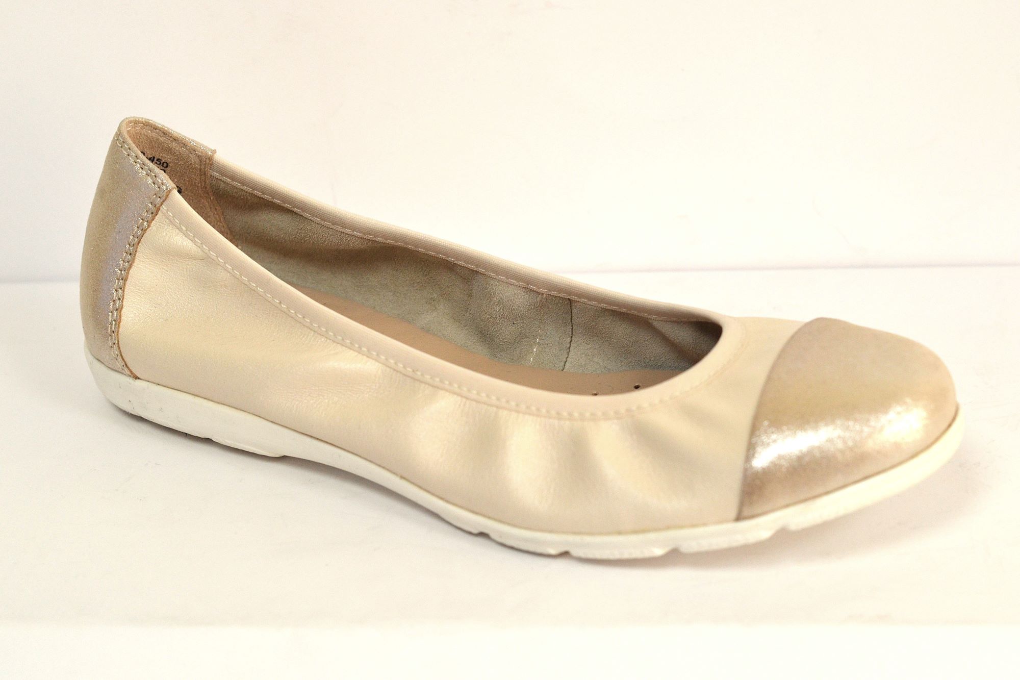 Caprice 22152-20 Balerínky Krém/zlato VEL.39