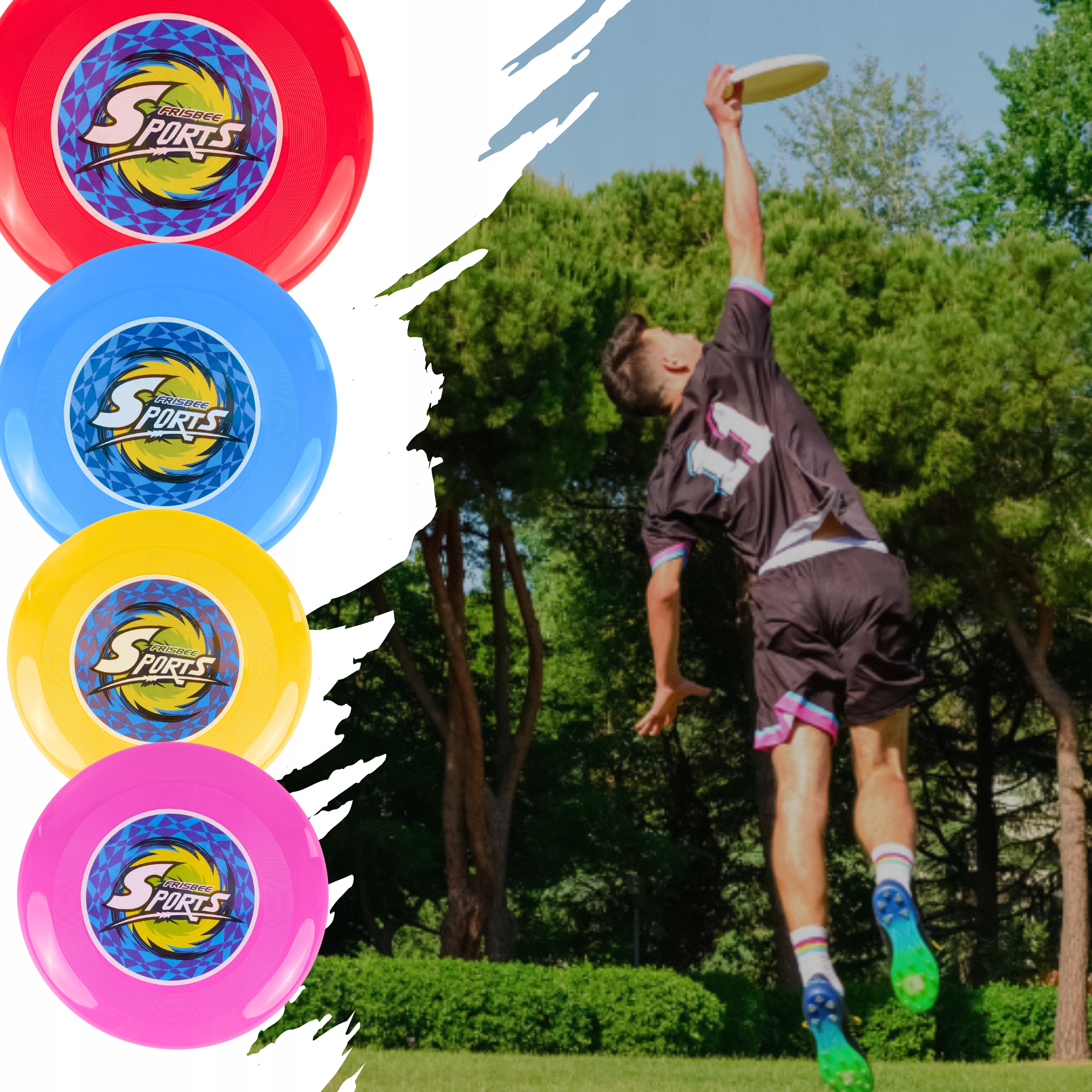 FRISBEE DYSK DO RZUCANIA DLA DZIECI I ZWIERZĄT FRIZBI KOLOROWE DUŻE ZABAWKA EAN (GTIN) 5905567002069