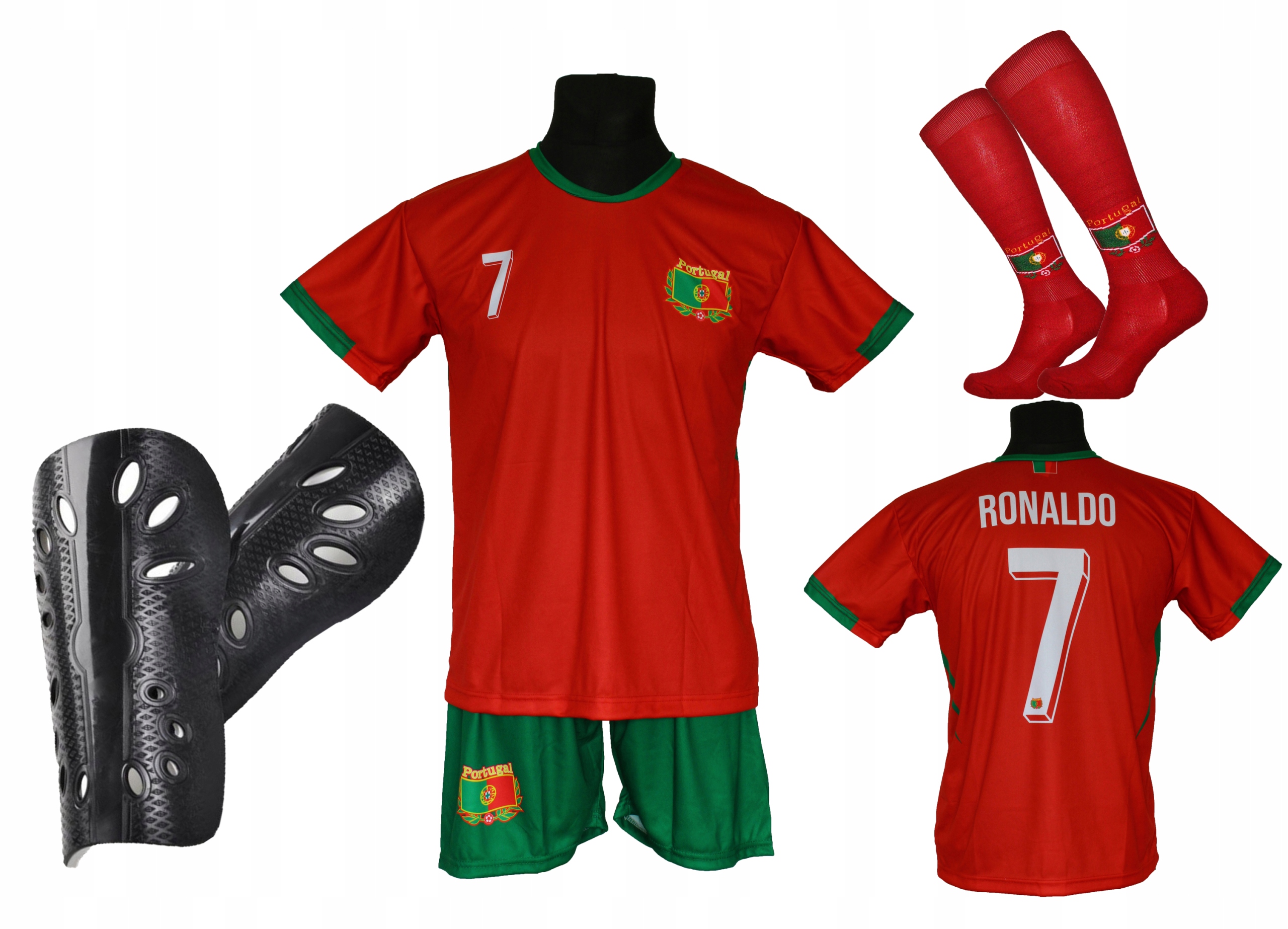Ronaldo komplet strój piłkarski Mś Portugalia ME24 122 ochraniacze