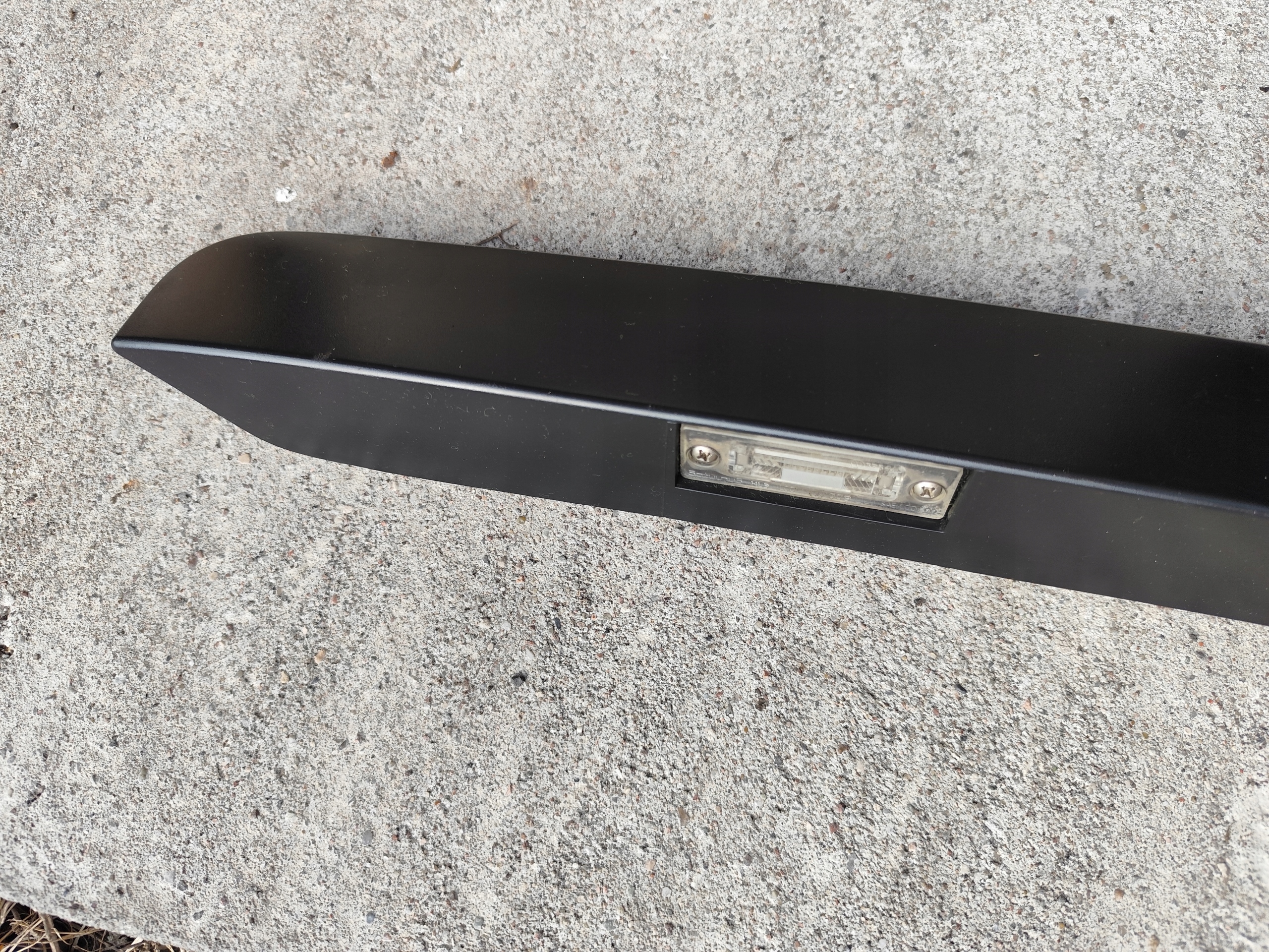 VW T5 cap moulding number plate light trunk door black