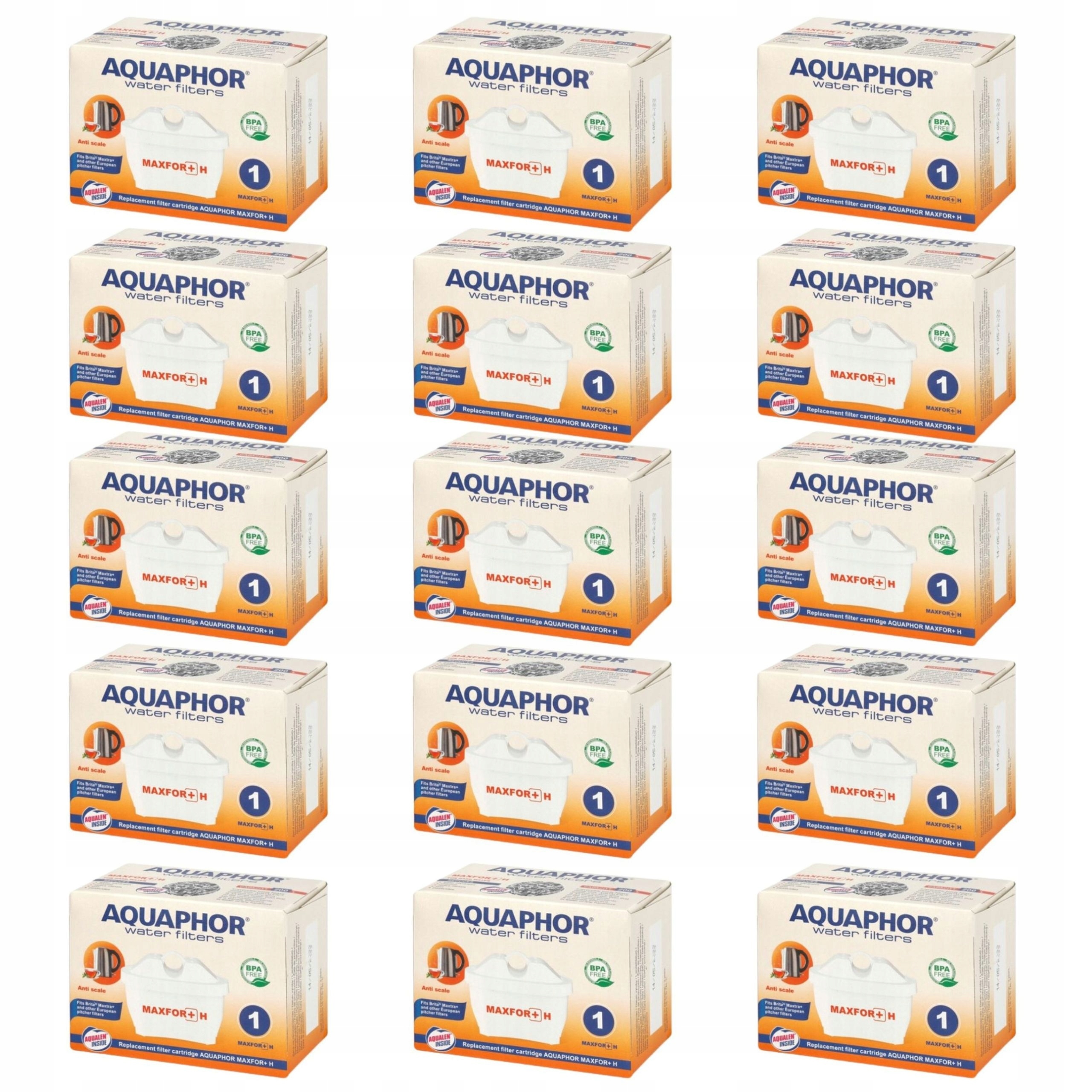 Filtrační vložka Aquaphor Maxfor+ H pro tvrdou vodu 15 ks