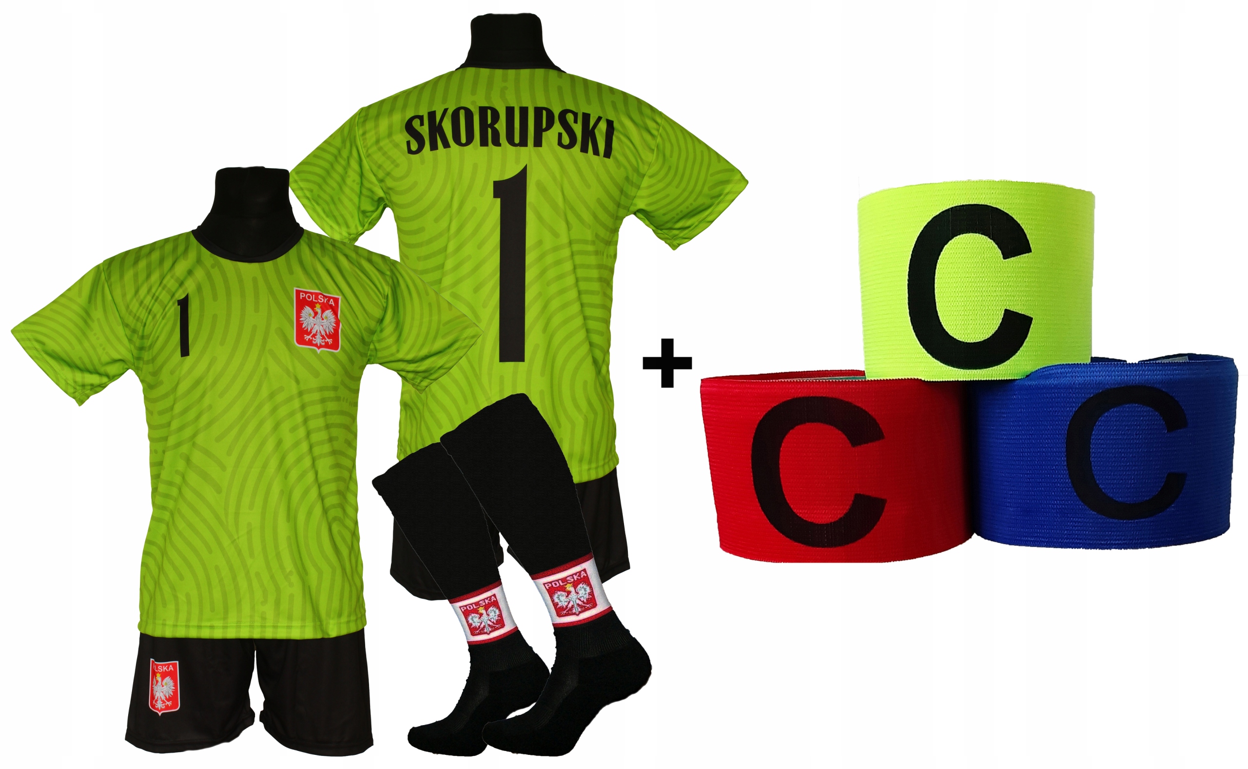Skorupski komplet sportowy strój piłkarski Polska r 158