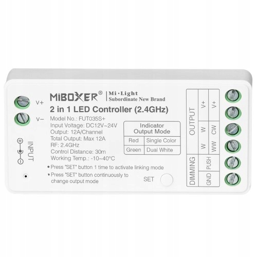 Sterownik Wi-Fi Milight FUT035S+ 2w1 do Taśm LED MONO EAN (GTIN) 5904261900381