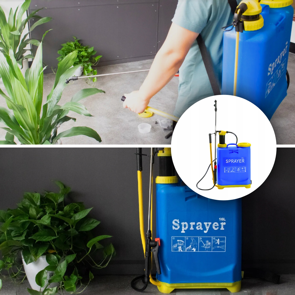 OPRYSKIWACZ CIŚNIENIOWY PRO 16L DŁUGA LANCA 100cm WYTRZYMAŁY OPRYSK Waga produktu z opakowaniem jednostkowym 2.5 kg