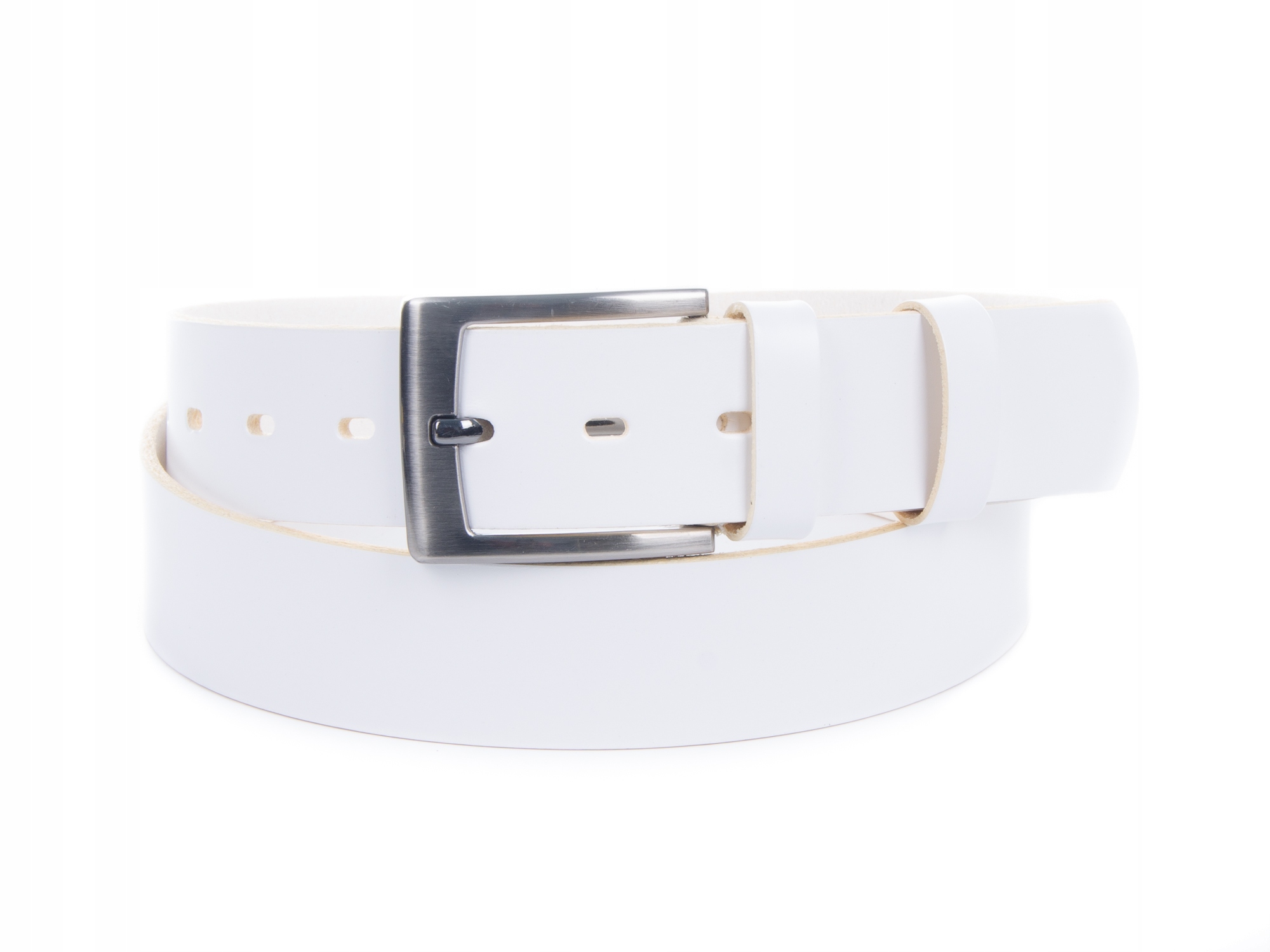 

Biały Pasek Męski do Spodni - Skóra Naturalna