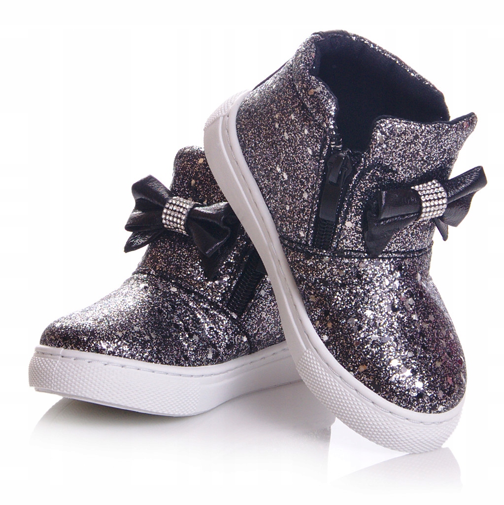 

Botki dziecięce Brokatowe Trampki roz. 35, 22cm
