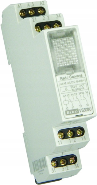 Elko Ep Relé VS308 Uni 12-240V Ac/dc bílá