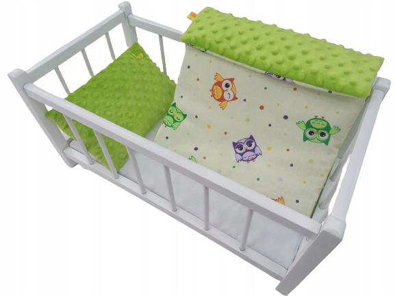 DREWNIANE ŁÓŻECZKO dla lalek + POŚCIEL - PRODUCENT