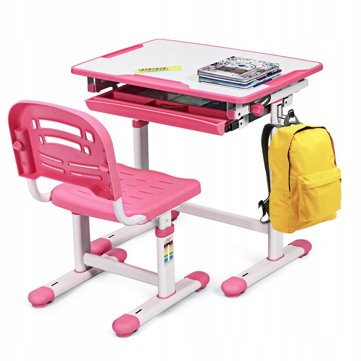 Biurko Costway 66 x 47 x 76 cm odcienie różu Kod producenta HW65906PI