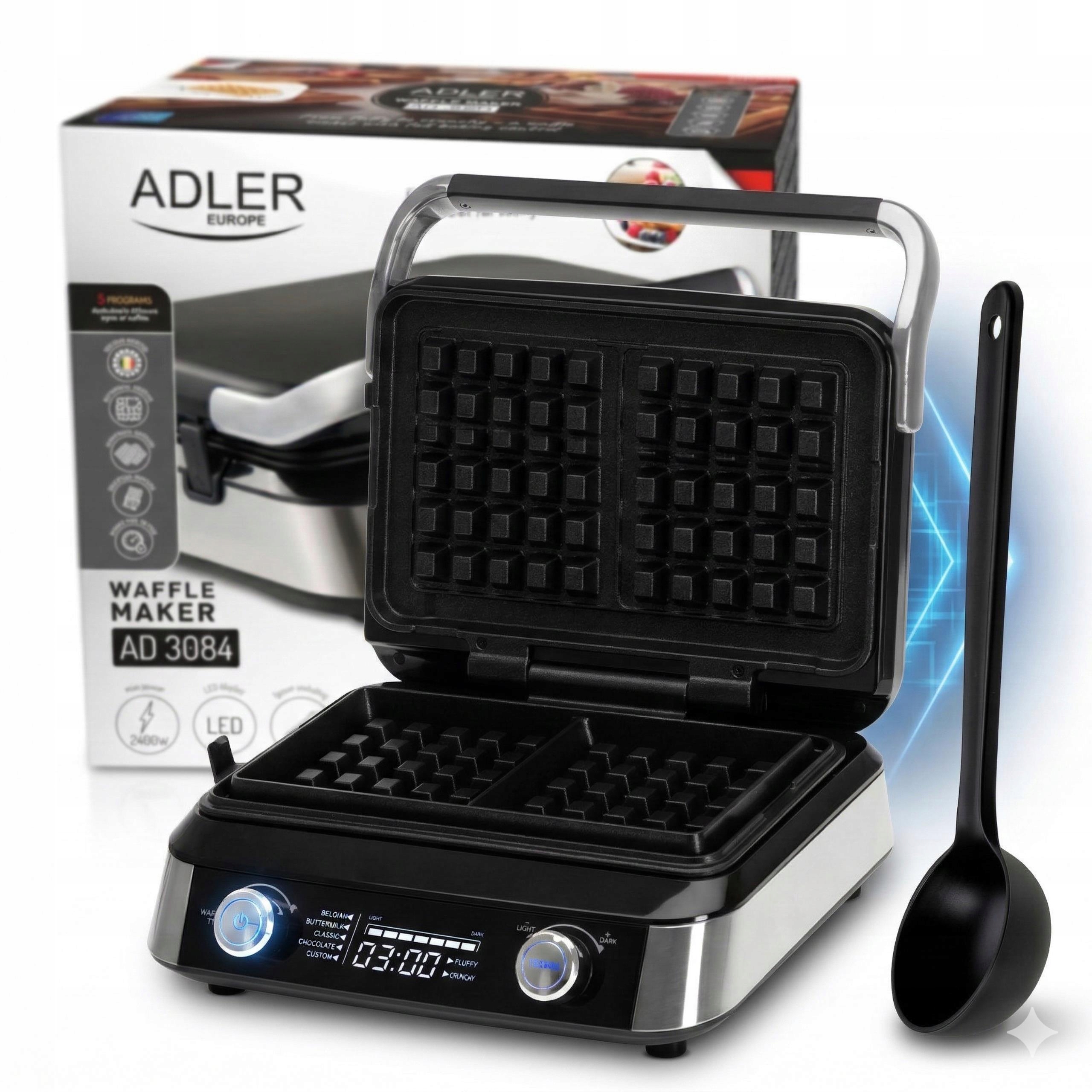 Gofrownica ADLER AD 3084 2400 W czarny